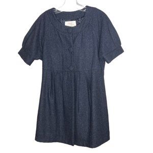 Renee C Womens Coat Size Small Lightweight Gray Wool Blend Button Front Retro B4